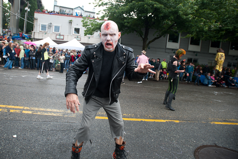 A ridiculous downpour didn't dampen the spirits of the thousands that turned