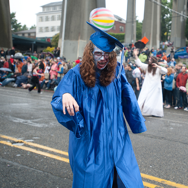 A ridiculous downpour didn't dampen the spirits of the thousands that turned
