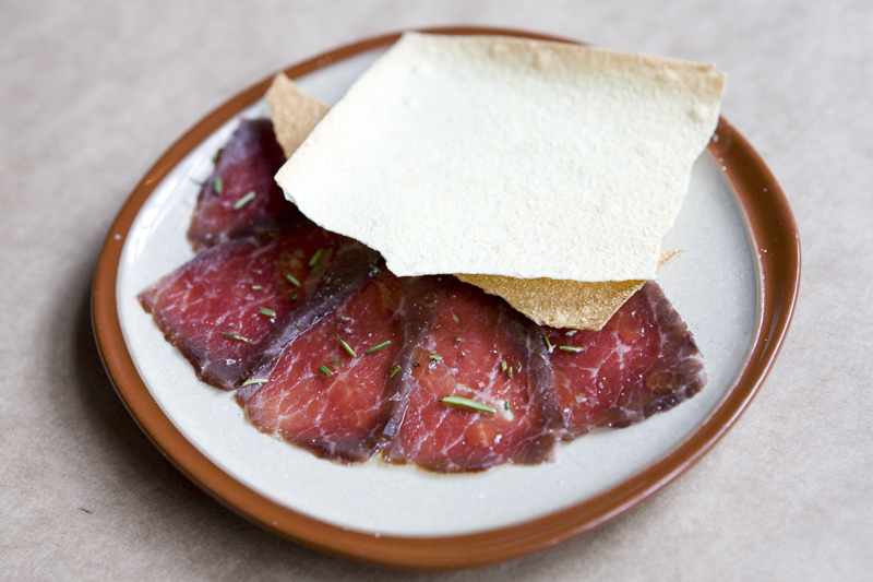 The Cured beef loin. This rosemary beef is cured for 24 hours.