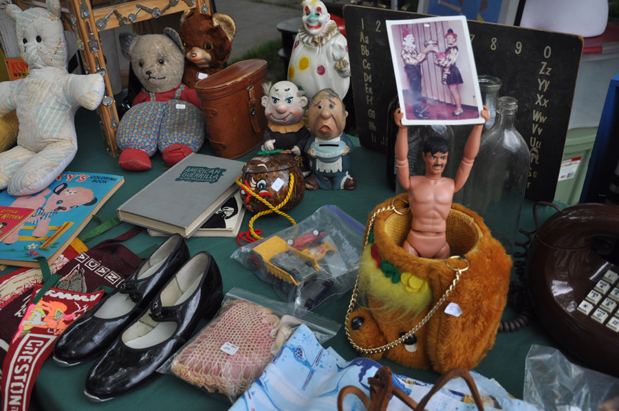 ...to old bears and creepy moustached Ken dolls!