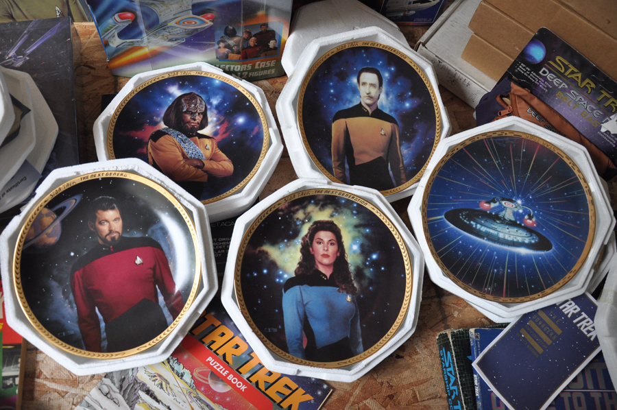 Anyone want a set of Star Trek plates? The label said it's actually not recommended to eat off of them due to chemicals. Bummer.