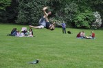 Volunteer Park was hopping too, with some sort of mini brostep festival. This man did repeated backflips and handsprings.