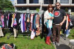 The In is an artist residence on 17th and Olive which hosts craft sales every few weeks, and many of the residents had fun items for sale! Two membersof the art collective pose with their racks of clothes for sale.
