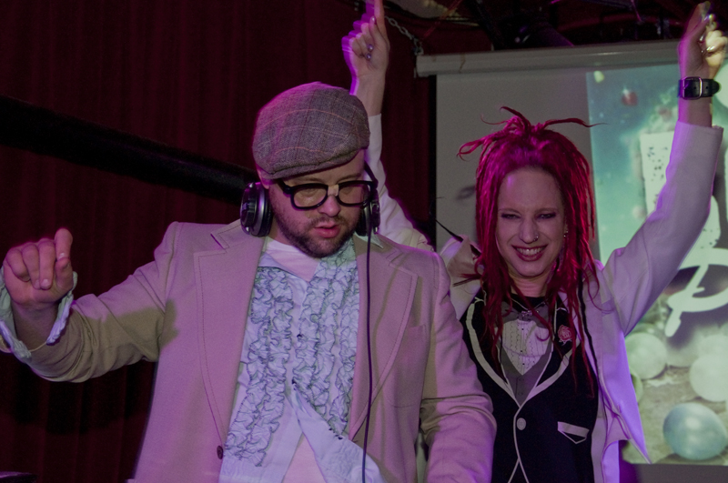 Freddy King of Pants and Adrian having just as much fun as the audience!