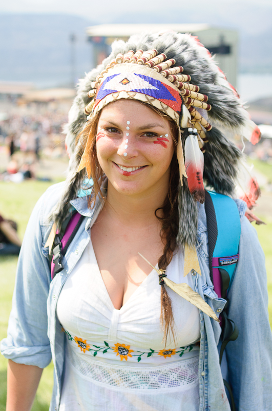 Feathers, check, warpaint, check- ready for Sasquatch!