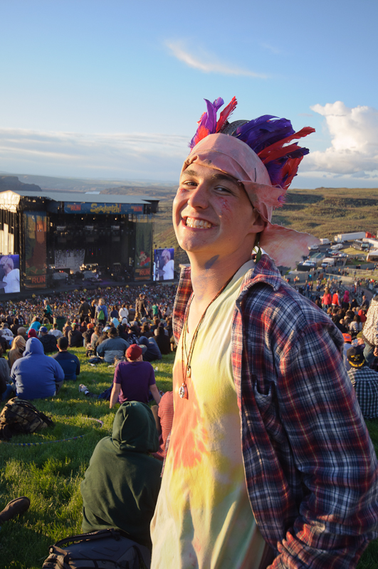 Nothing says happiness like tie dye, plaid and paint