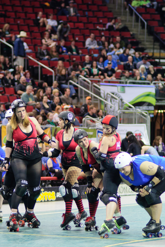 The Throttle Rockets and Grave Danger took on the Sockit Wenches and