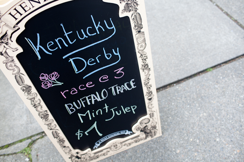 Everyone sipped mint juleps and donned a big hat, complete with flowers