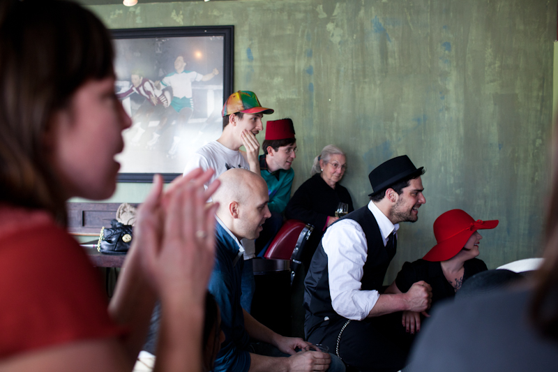 Everyone sipped mint juleps and donned a big hat, complete with flowers