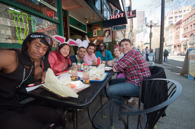 Hundreds of people turned out for Seattle's 8th annual "Bunnarchy" - Spring's