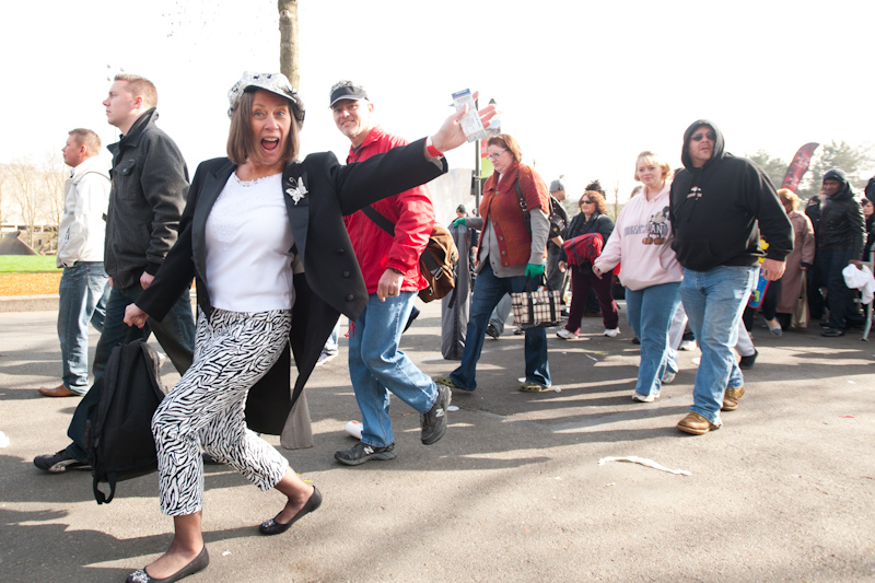 Hopefuls file in to Key Arena. Good luck, folks!