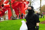 A ninja member of Seattle Pacific's Pillow Fight Team.