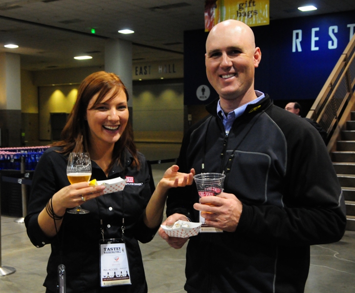 Food and wine fans stuffed their gullets yesterday at Taste Washington, one