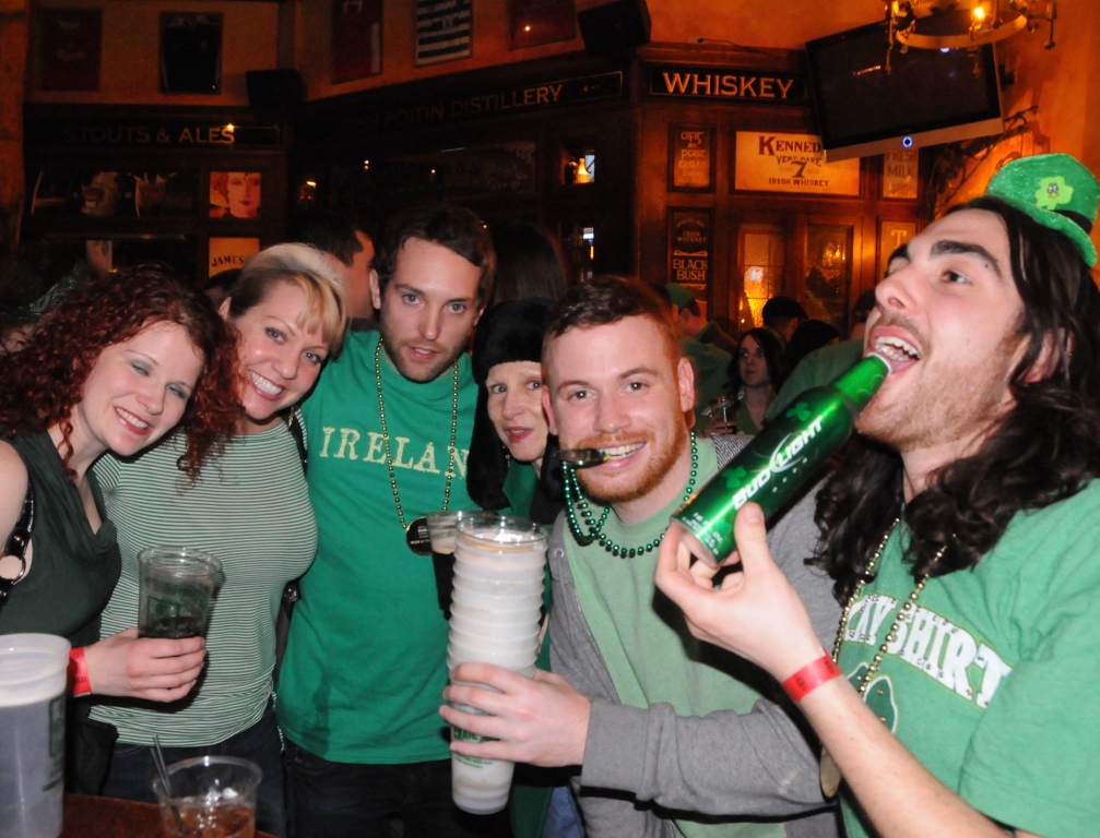 St. Patrick's Day revelers were out en force last night at Fado,