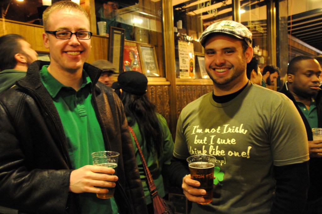 St. Patrick's Day revelers were out en force last night at Fado,