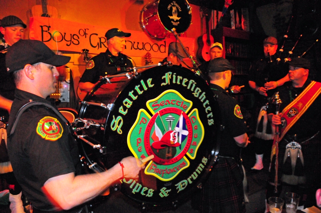 St. Patrick's Day revelers were out en force last night at Fado,