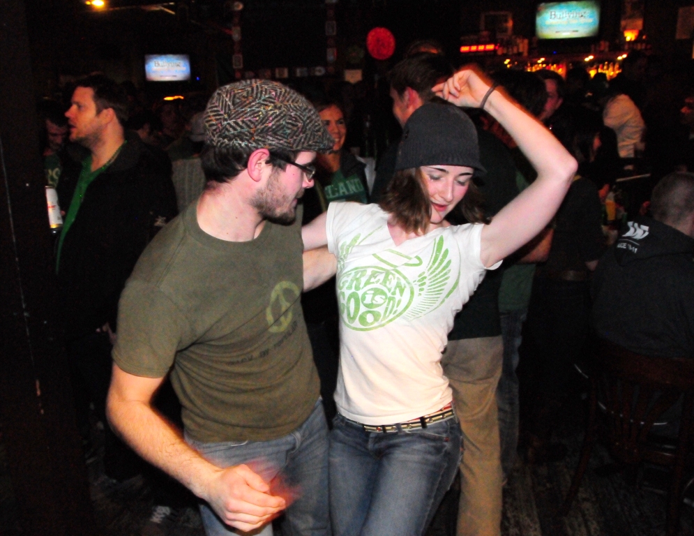 St. Patrick's Day revelers were out en force last night at Fado,
