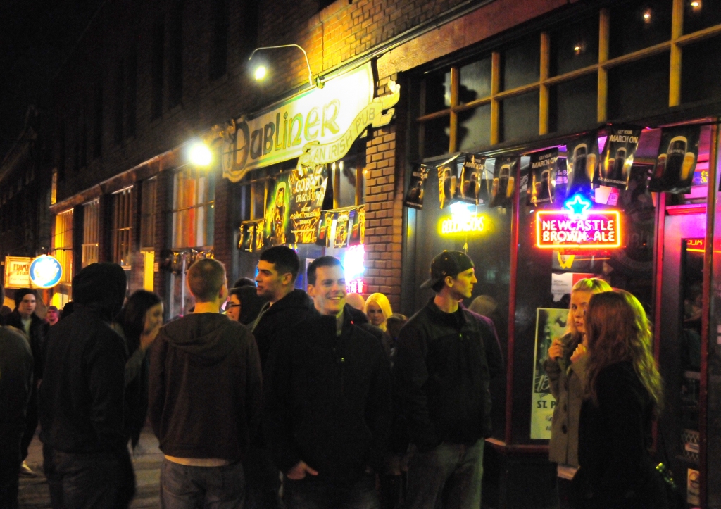 St. Patrick's Day revelers were out en force last night at Fado,