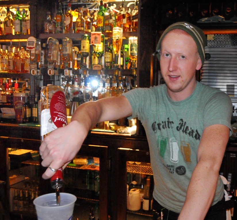 St. Patrick's Day revelers were out en force last night at Fado,