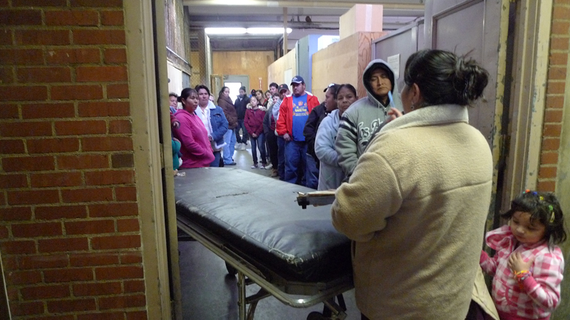 About 75 people came to get food from APOYO on a recent Saturday, many of them driving 40 minutes from Mattawa, Washington.