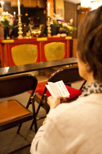 People came to the Seattle Koyasan Buddhist Temple last friday to pray
