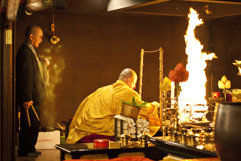 People came to the Seattle Koyasan Buddhist Temple last friday to pray