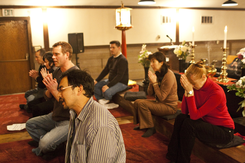 People came to the Seattle Koyasan Buddhist Temple last friday to pray