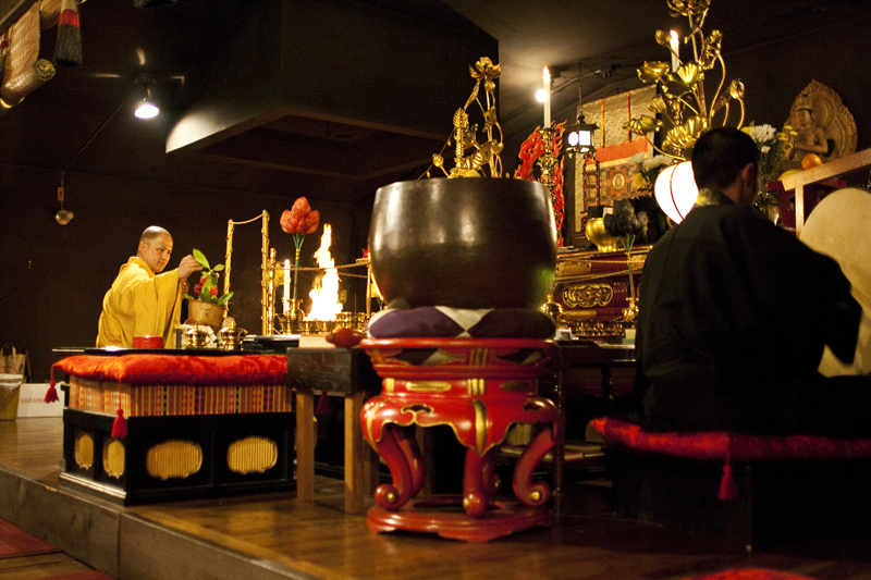 People came to the Seattle Koyasan Buddhist Temple last friday to pray
