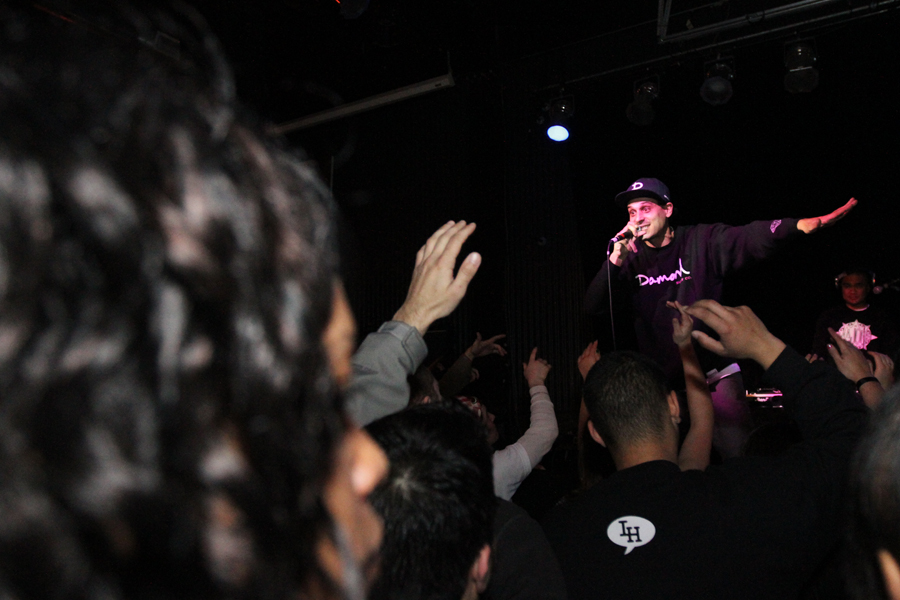 Evidence of Dilated Peoples joined Fashawn for a portion of his set. His wisdom: It's easy to rock 1000 people. Rocking 100 is hard.