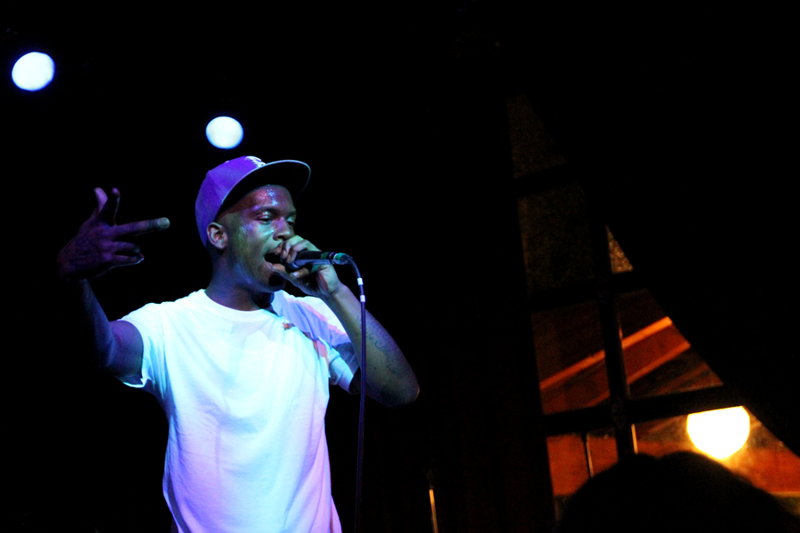 By the end of the night, Fashawn's energy was evident in the sweat on his face.