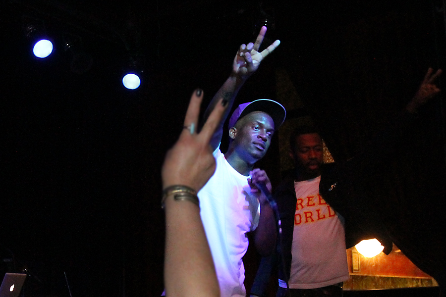 The young MC ended the night with a hip-hop standard: Peace!