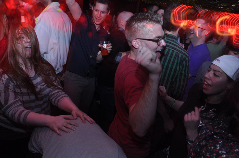 The audience gets down and dirty to the sweet tunes of Bootie!