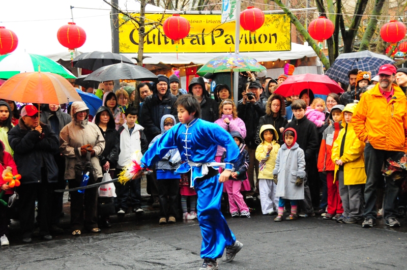 Martial arts demonstration.