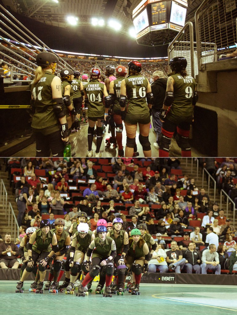 The ladies from the Derby Liberation Front initially faced off against the Throttle Rockets.