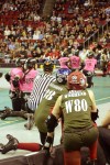 Skaters from the Derby Liberation Front and the Throttle Rockets