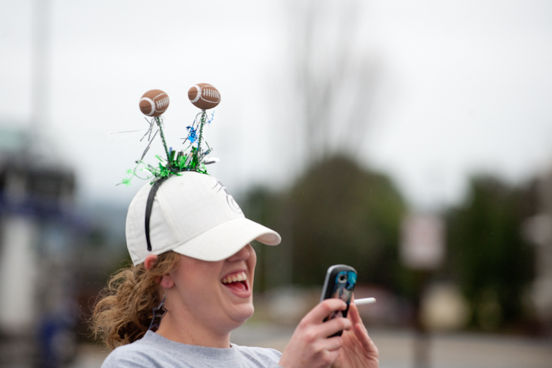Hundreds of fans lined the streets of Renton today to cheer on