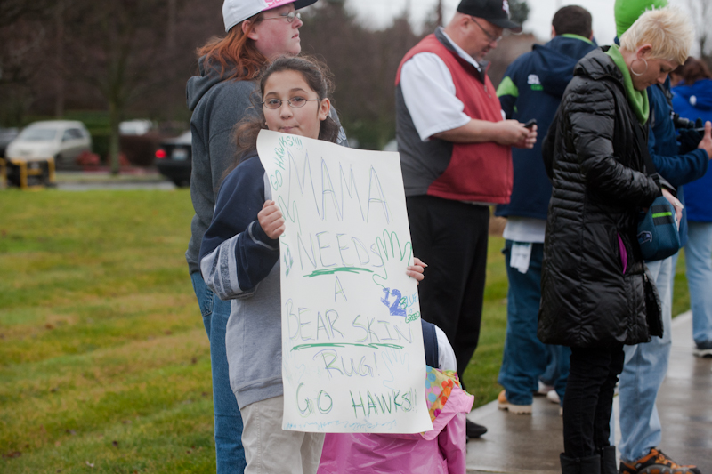 Hundreds of fans lined the streets of Renton today to cheer on