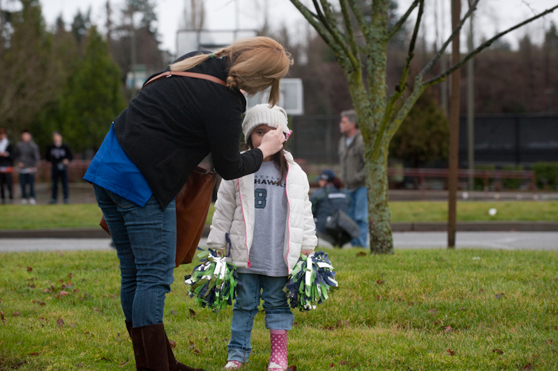 Hundreds of fans lined the streets of Renton today to cheer on