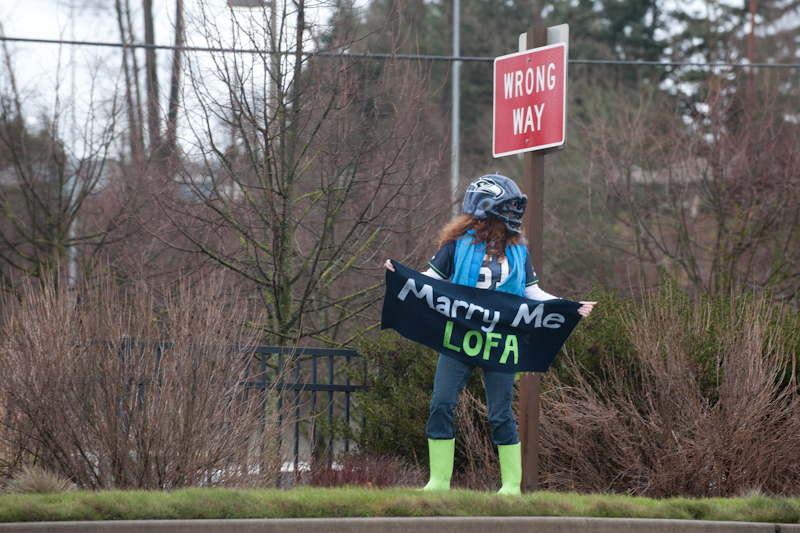 Hundreds of fans lined the streets of Renton today to cheer on