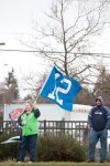 Hundreds of fans lined the streets of Renton today to cheer on