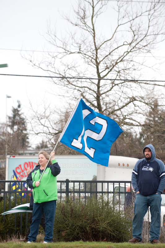 Hundreds of fans lined the streets of Renton today to cheer on