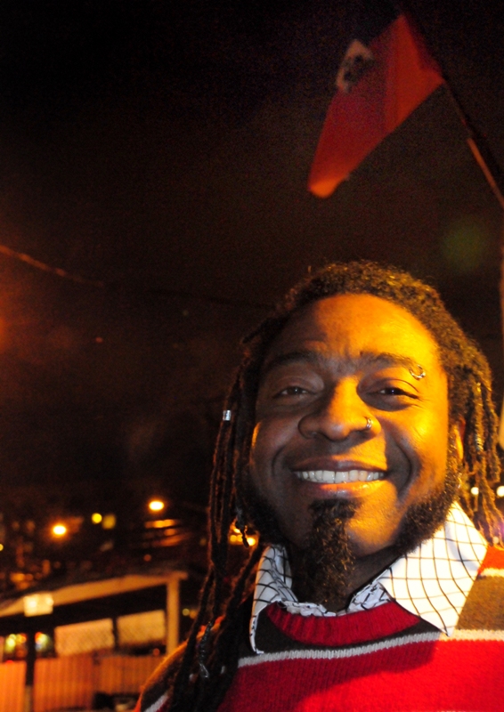 Owner Waid Sanvil in front of his restaurant.