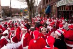 Hundreds of Santas converged in Fremont yesterday, bringing Santarchy to the Center