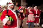 Hundreds of Santas converged in Fremont yesterday, bringing Santarchy to the Center