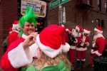 Hundreds of Santas converged in Fremont yesterday, bringing Santarchy to the Center