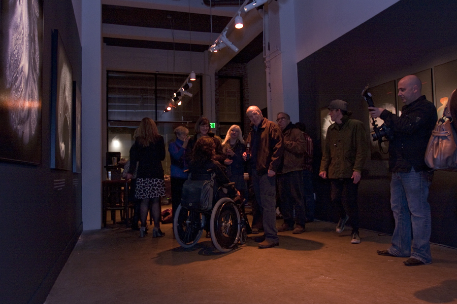 Jesse Higman, an album artist turned painter, recently opened a show at