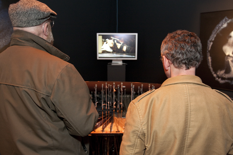 Jesse Higman, an album artist turned painter, recently opened a show at