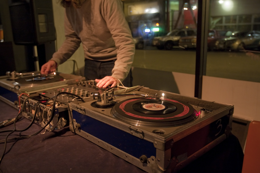 Jesse Higman, an album artist turned painter, recently opened a show at