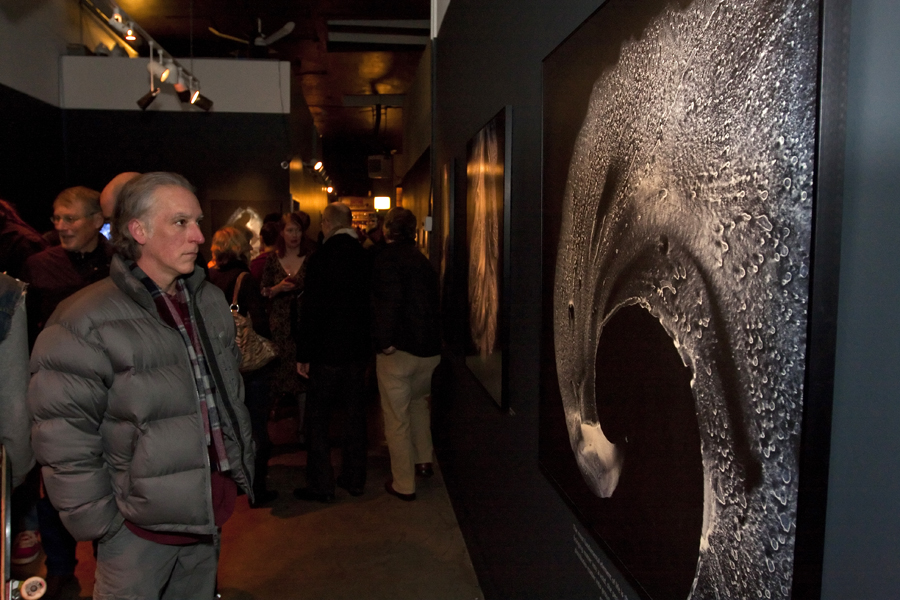 Jesse Higman, an album artist turned painter, recently opened a show at