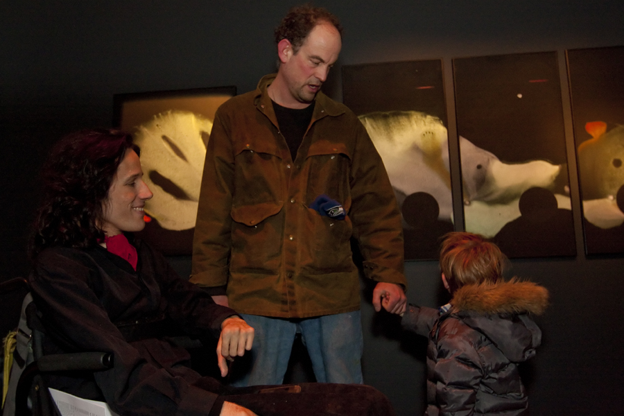 Jesse Higman, an album artist turned painter, recently opened a show at